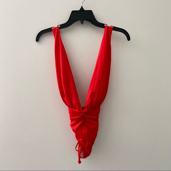 HAH Hot as Hell Comin in Haht Plunging Swimsuit S - Picture 2 of 8